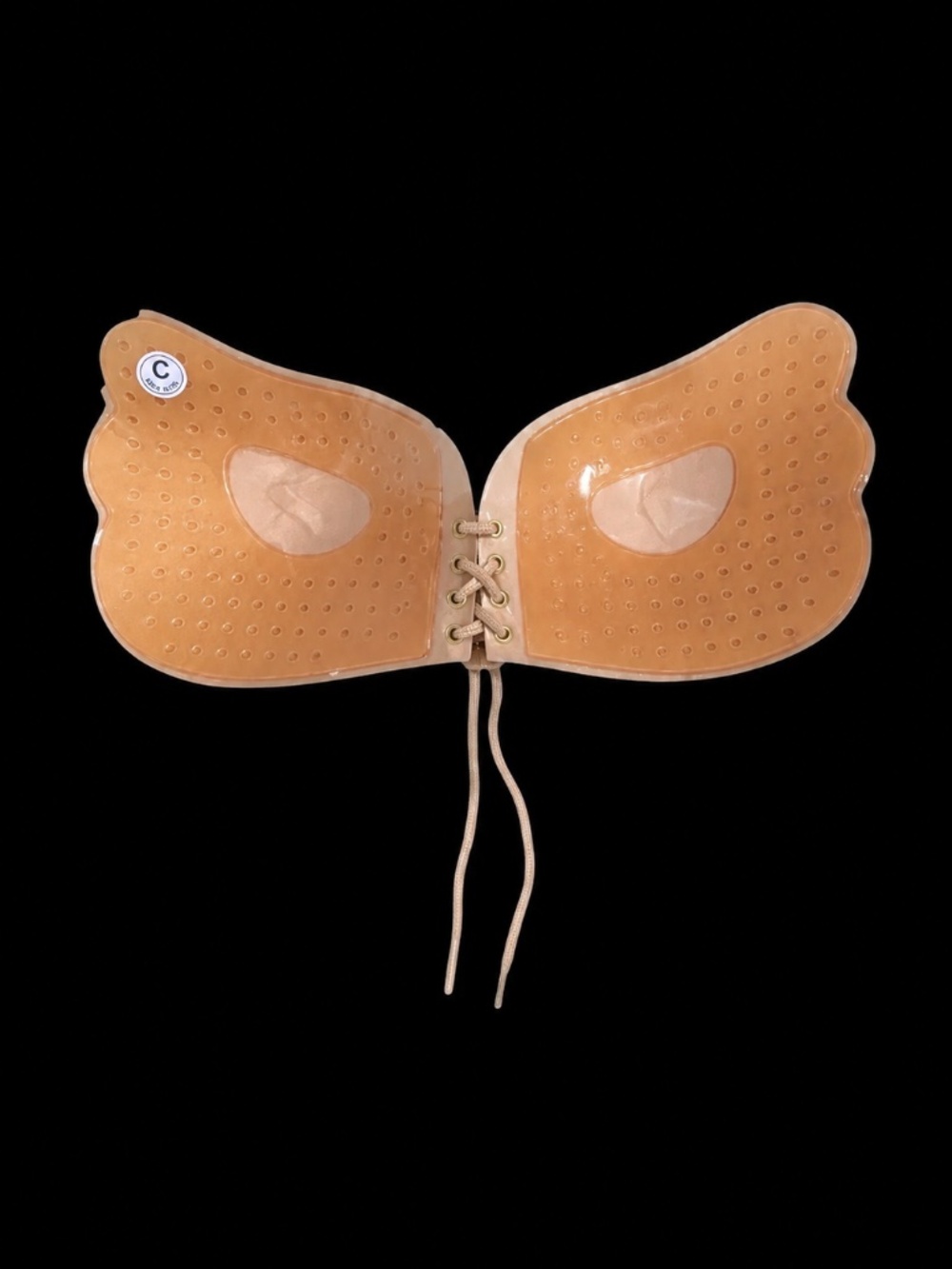 Set of 2 Self Adhesive Ultra-Lite Invisible Backless Push-up Bra, C Cup - Picture 2 of 2